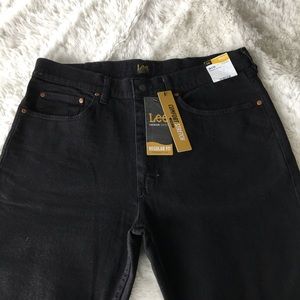 LEE BLACK STRAIGHT LEG COMFORT STRETCH NWT! 36x34